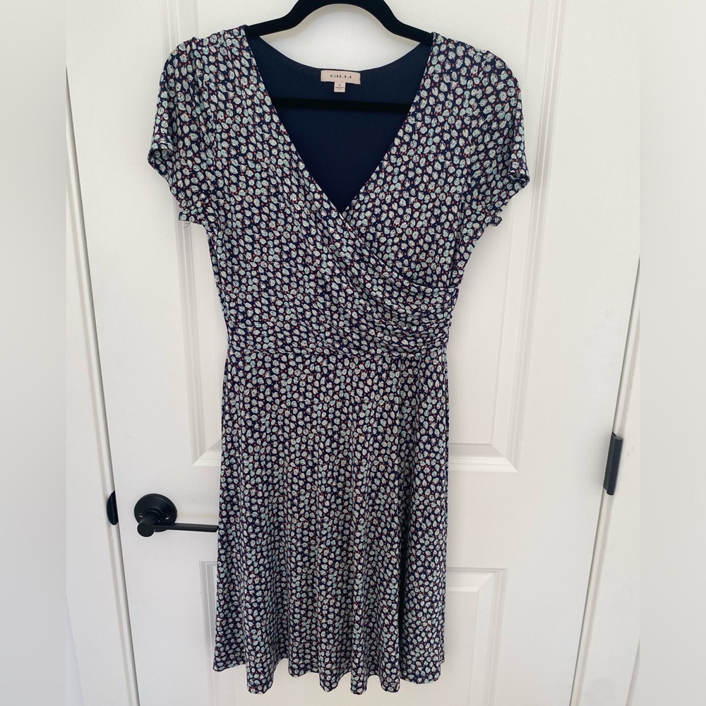 Gilli Fit & Flare Faux Wrap Dress- Medium